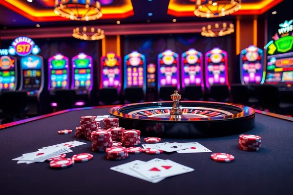 Experience the thrill of winning at ww88 with vibrant casino gaming visuals including dice and cards.