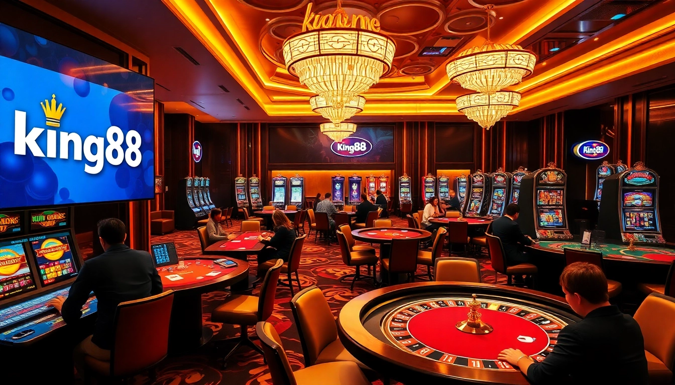 Experience the excitement of king88 with elegant casino tables and thrilling games.