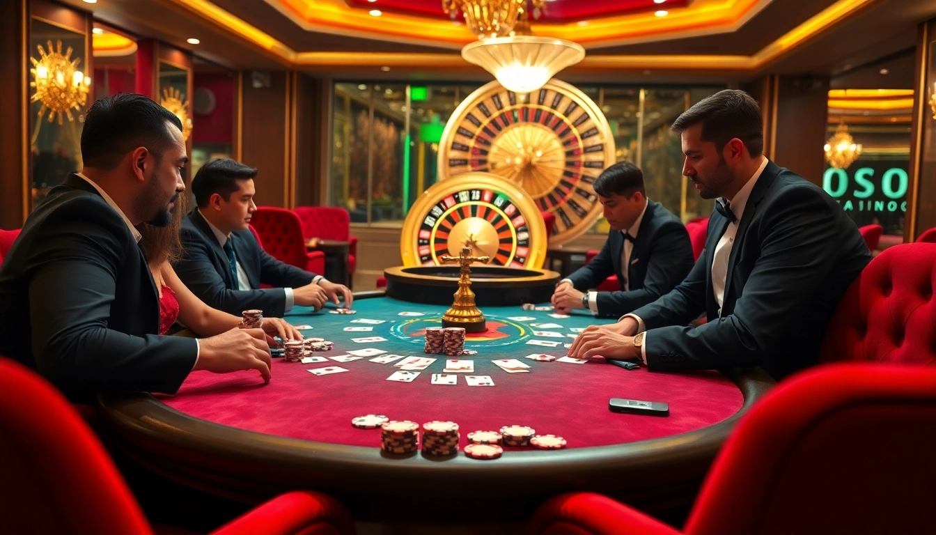Players engaged at SODO CASINO poker table, showcasing high stakes and thrilling gameplay.