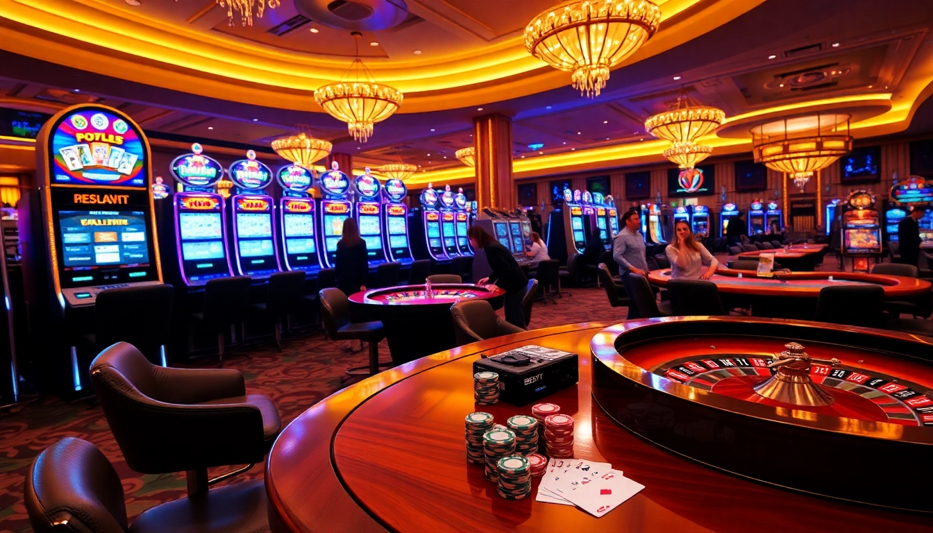 Players engaging in exciting casino games at 8kbet.ink, showcasing vibrant chips and cards.