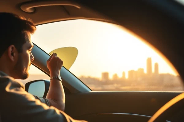 Applying window tint Chattanooga to enhance vehicle aesthetics and comfort.