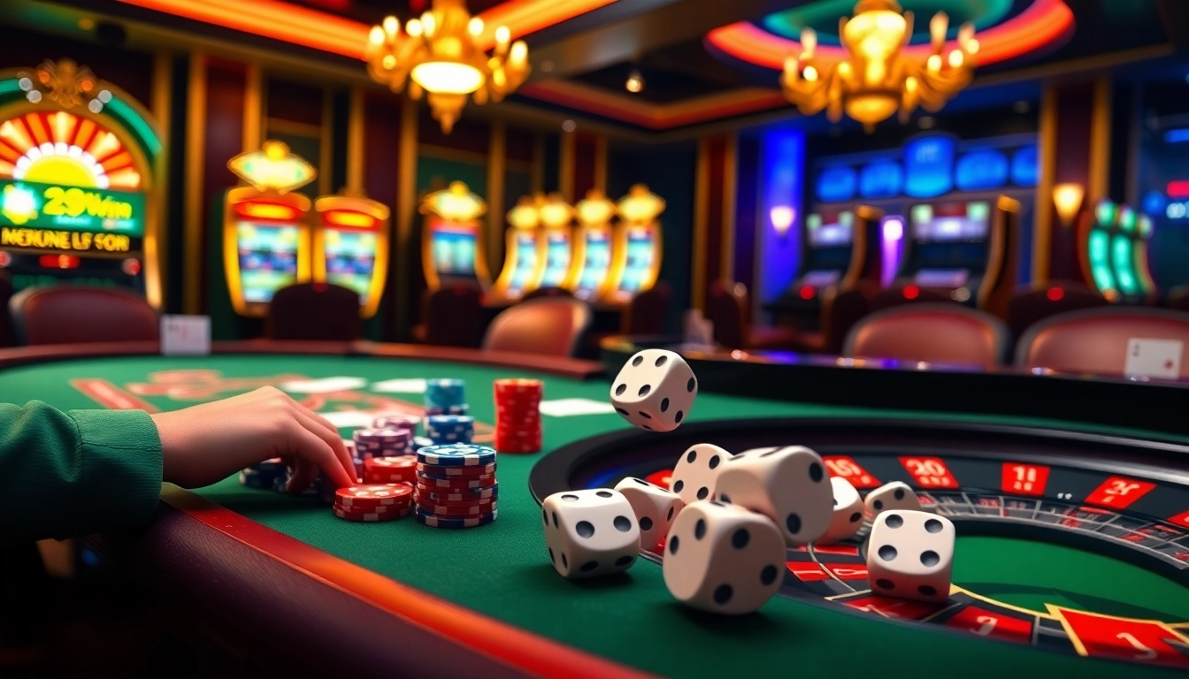 Players engaging at a luxurious poker table showcasing the thrilling experience at 99win.