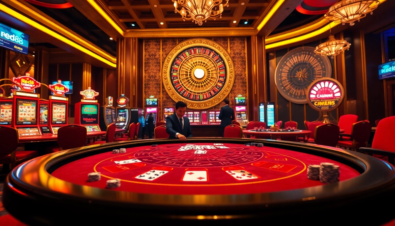 Experience high-stakes action at red88 casino with thrilling baccarat and vibrant slot machines.