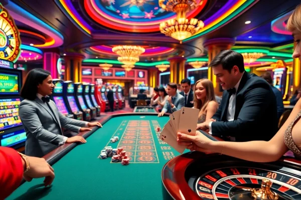 Experience the thrill of betting at the j88 casino table with luxurious decor and vibrant action.