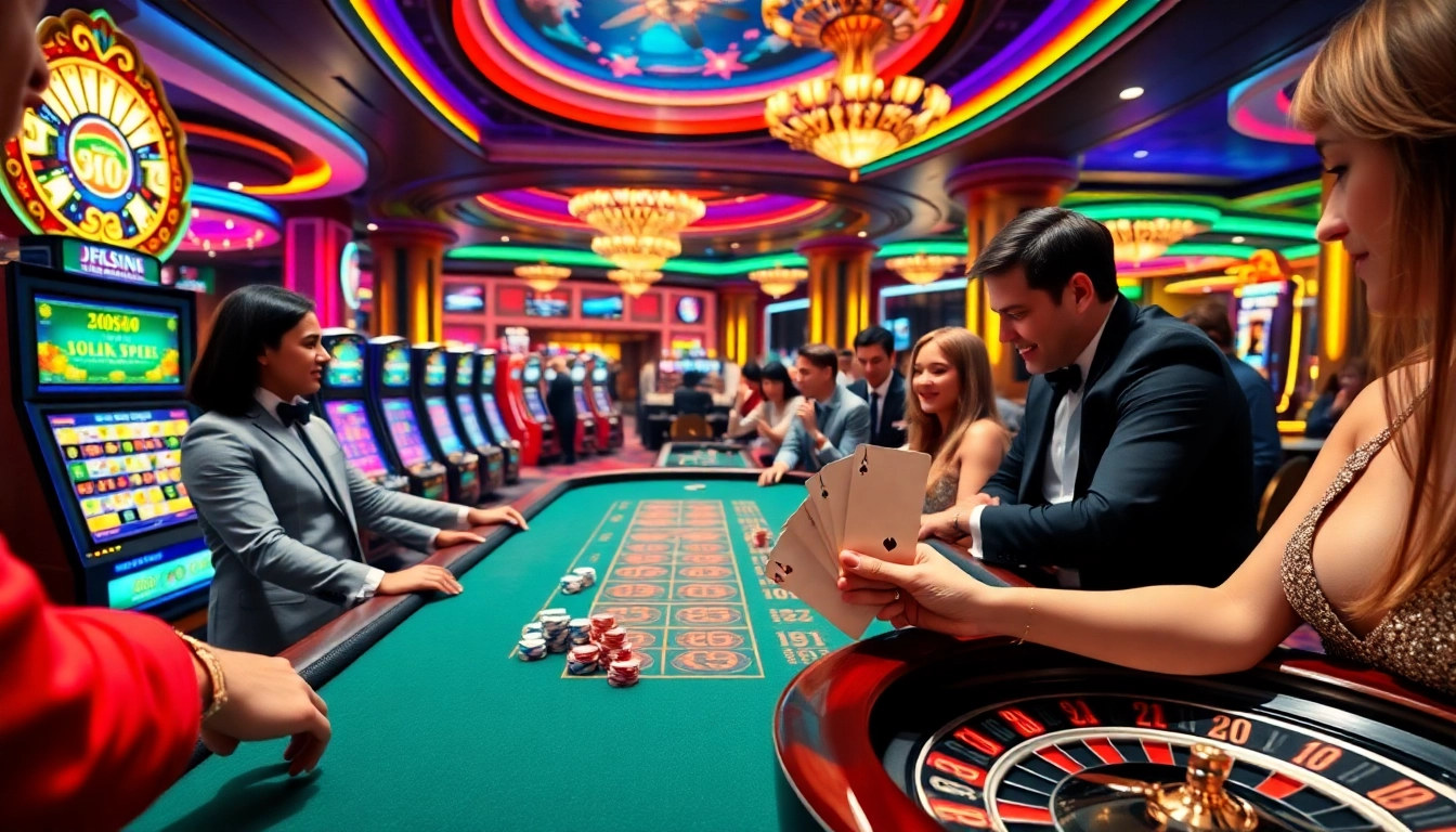 Experience the thrill of betting at the j88 casino table with luxurious decor and vibrant action.