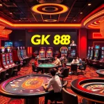 Experience the thrill of casino gaming with GK 88 at a vibrant gaming floor filled with excitement.