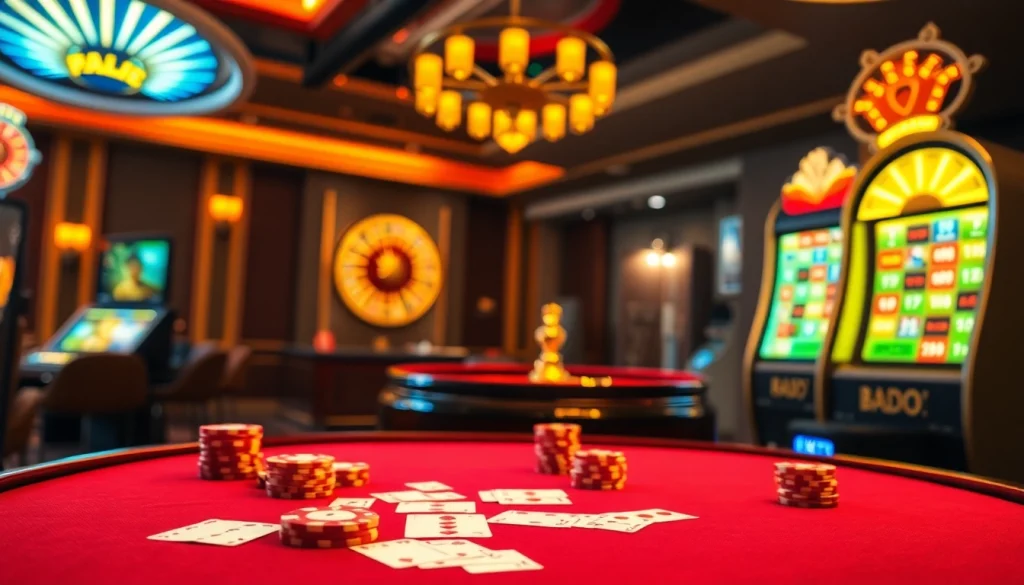 Exciting online casino action featuring games from https://f8bet.net.in/, luxury gaming, and vibrant atmosphere.