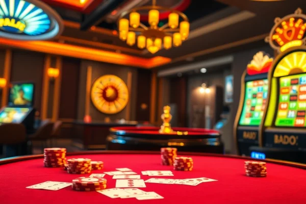 Exciting online casino action featuring games from https://f8bet.net.in/, luxury gaming, and vibrant atmosphere.