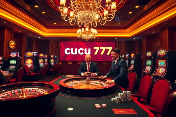 Experience the thrill of cucu 777 as players engage at a luxurious casino table, filled with excitement and high stakes.