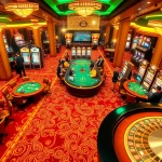 SODO CASINO 66 showcases an exciting casino environment with vibrant tables, slot machines, and engaged players.