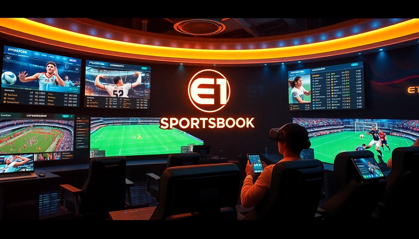 Betting excitement at E1 Sportsbook with vibrant sports odds and user-friendly interfaces.