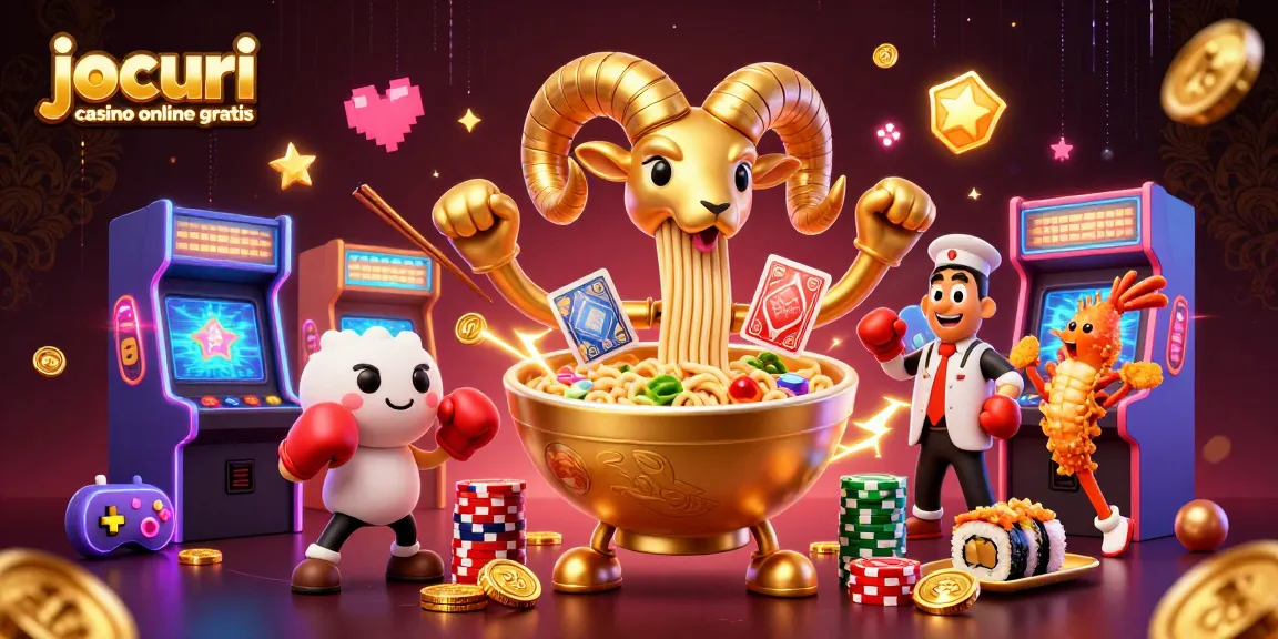 Joacă jocuri casino online gratis într-o atmosferă vibrantă și plină de energie, cu personaje amuzante.